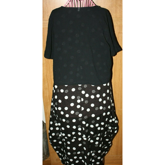 WOMEN'S 2-PIECE SHIFT DRESS SET SZ 3XL (XL) BLACK/WHITE POLKA DOT NWOT LADIES - Picture 4 of 6